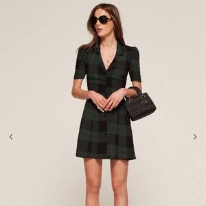 Reformation Caprice Dress - Green/Black